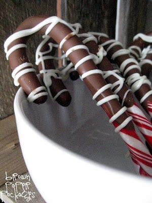 {chocolate dipped candy canes}
