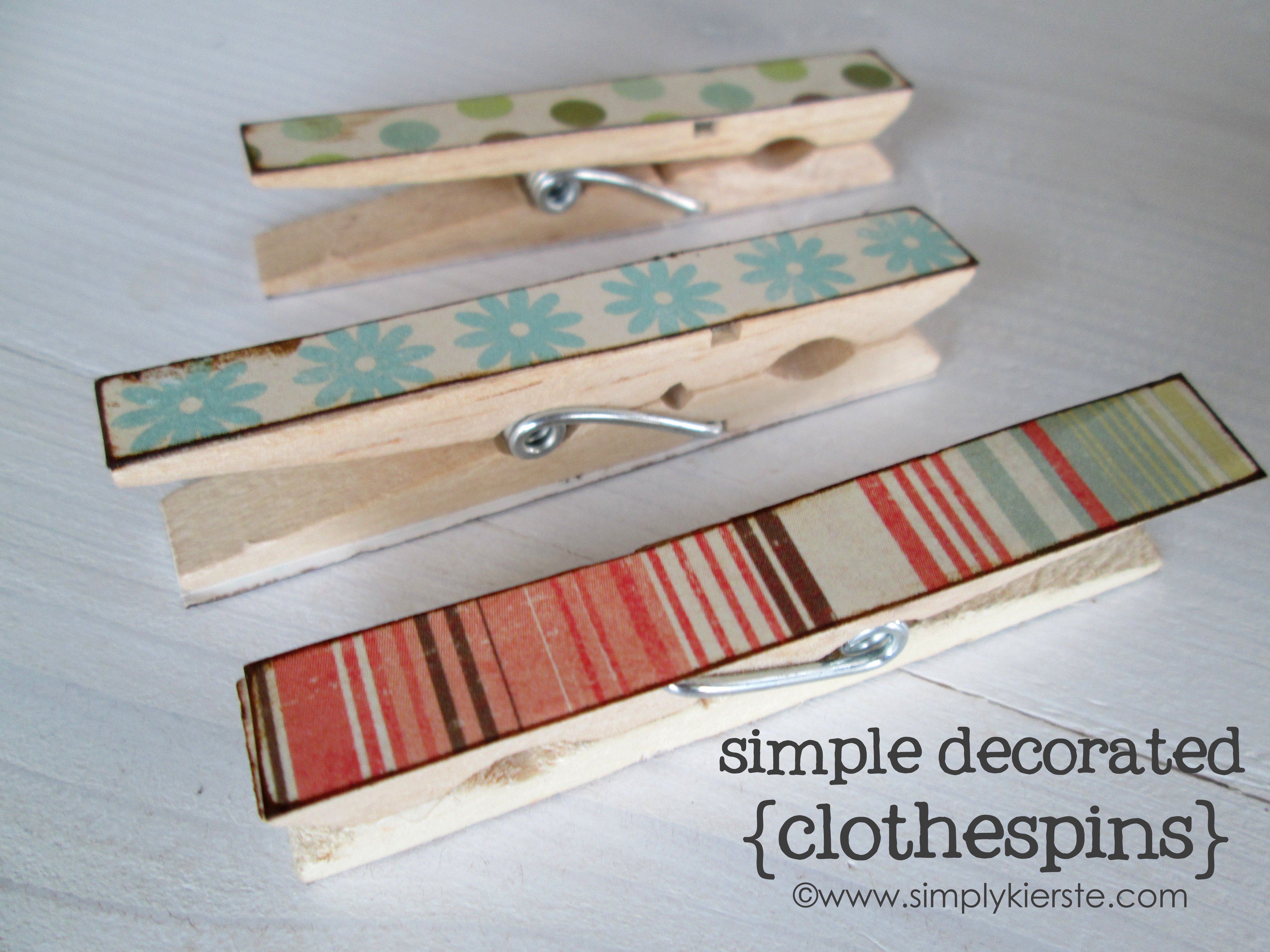 Simple Decorated Clothespins