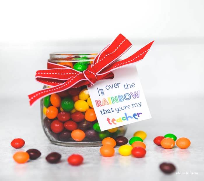 Skittles Rainbow Teacher Gift Idea