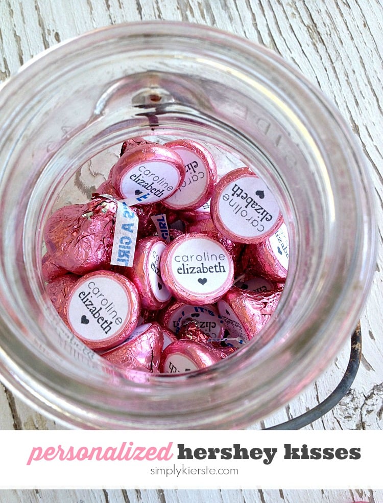 Easy personalized Hershey kisses