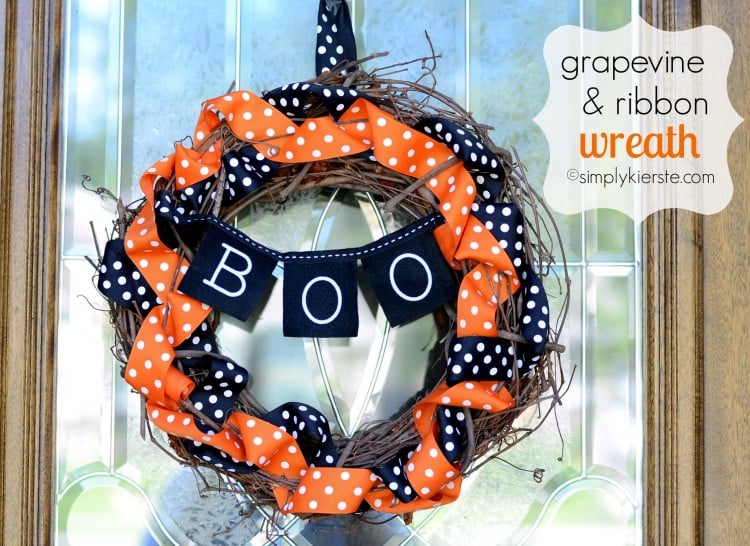 grapevine & ribbon wreath | oldsaltfarm.com