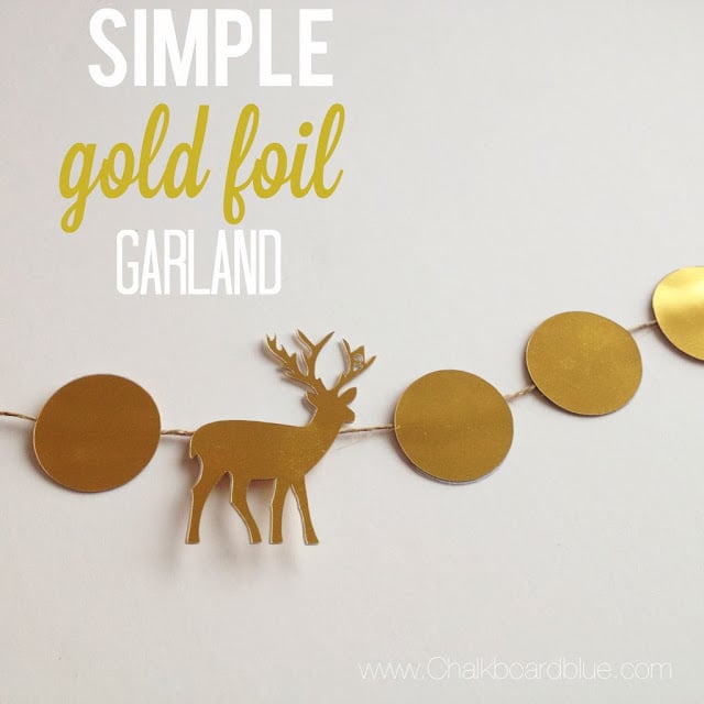 Simple Gold Foil Garland & Gift Tags