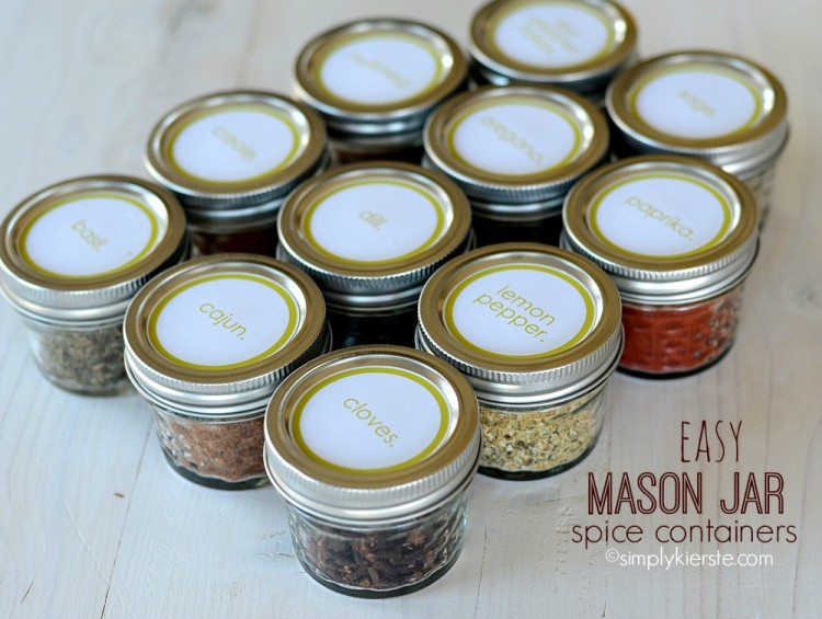 Mason Jar Spice Containers  | oldsaltfarm.com