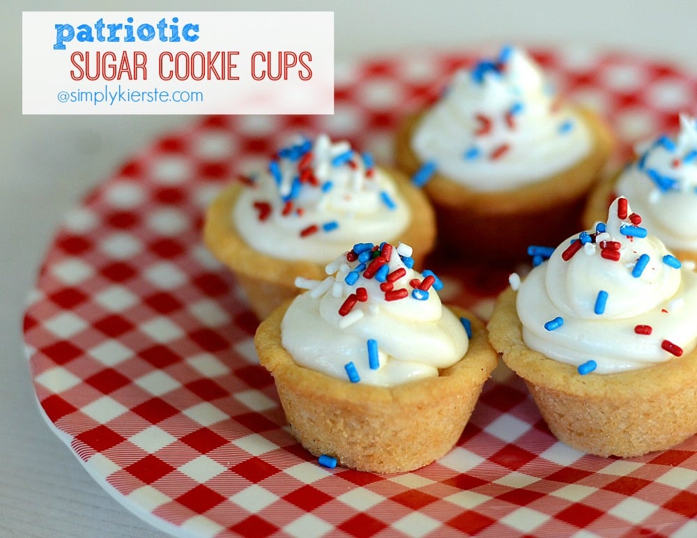 Patriotic Sugar Cookie Cups