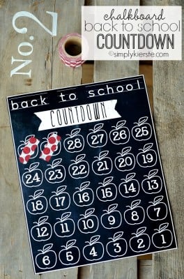 chalkboard back to school countdown | oldsaltfarm.com