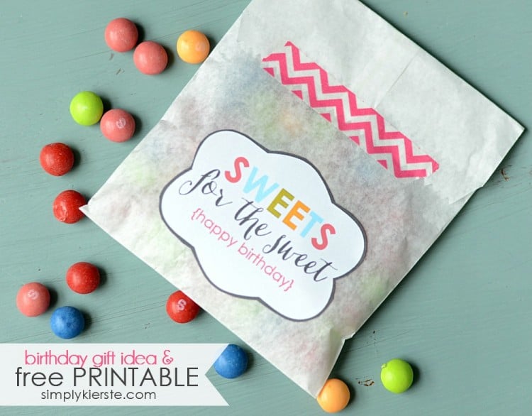 Sweets for the Sweet Friend Gift Idea & Free Printable | oldsaltfarm.com