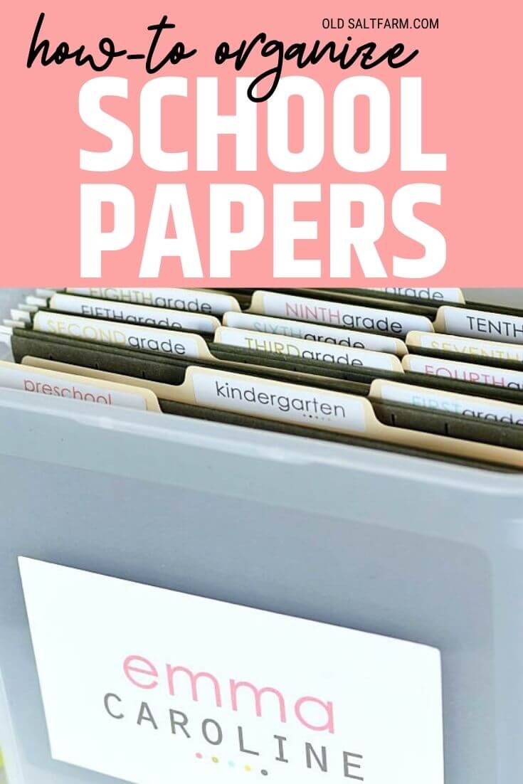 How to Organize Kids' School Papers Old Salt Farm