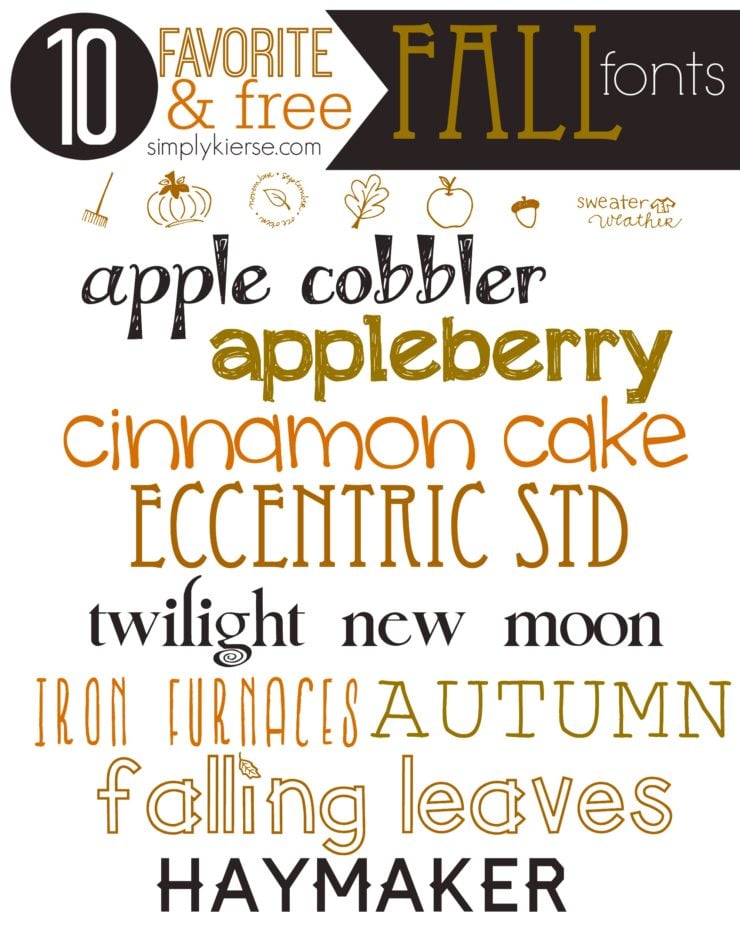 Favorite & FREE Fall Fonts | oldsaltfarm.com