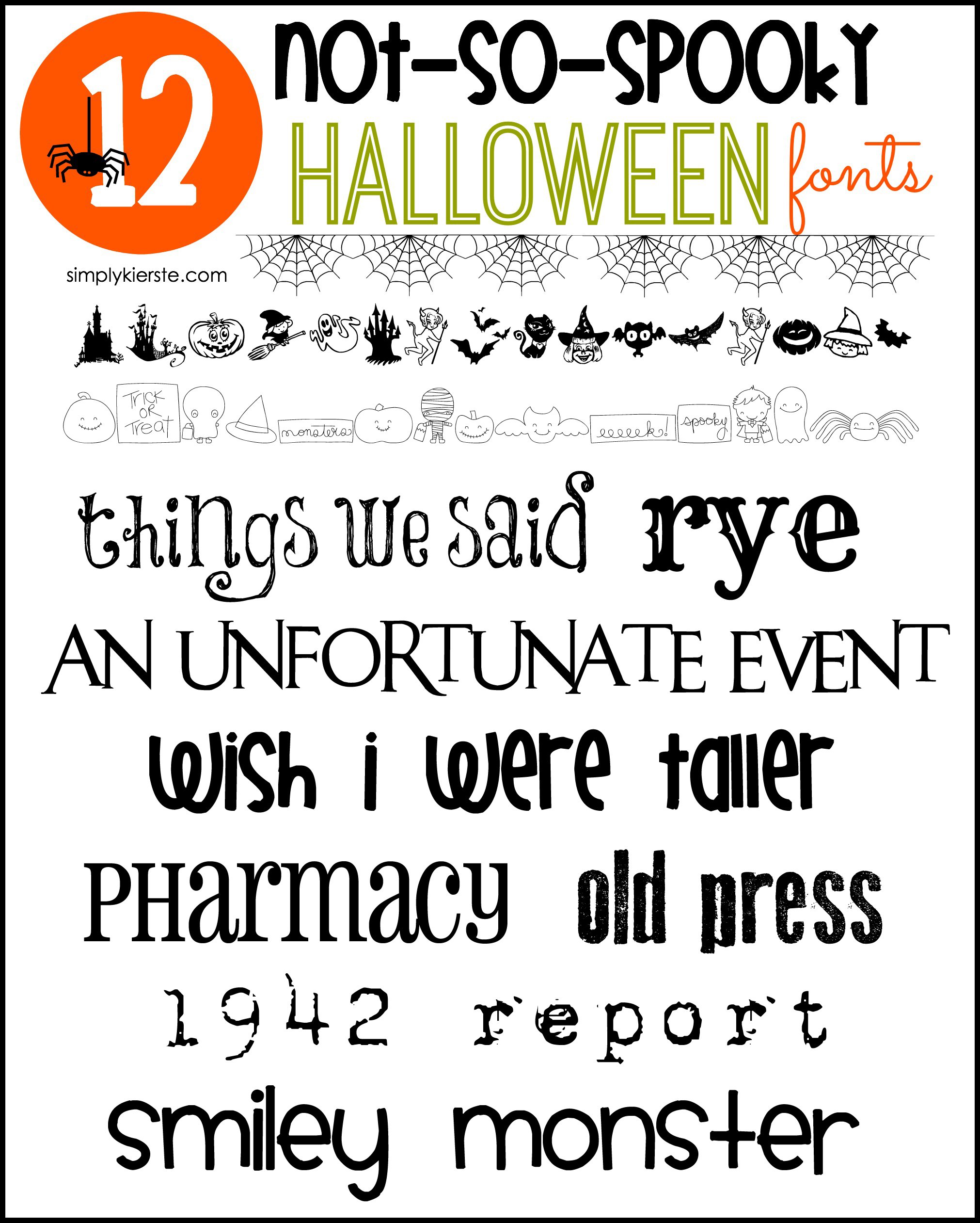 Not-So-Spooky Halloween Fonts & Dingbats
