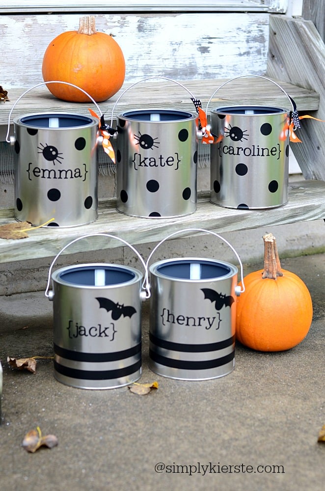 Paint Can Trick-or-Treat Buckets