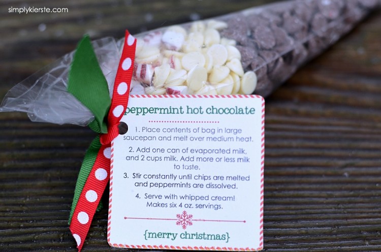 Peppermint Hot Chocolate Neighbor Gift | oldsaltfarm.com