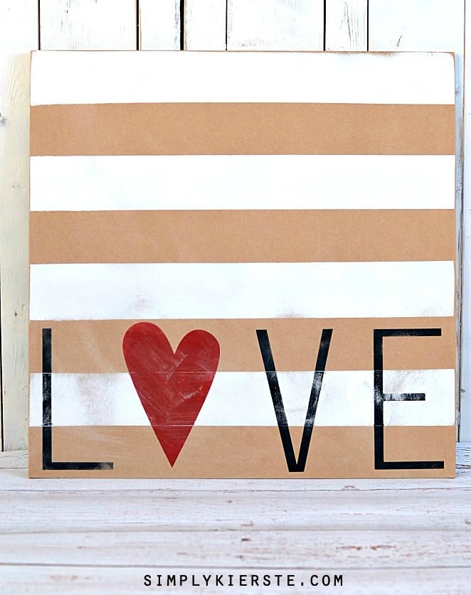 Striped Love Sign | oldsaltfarm.com