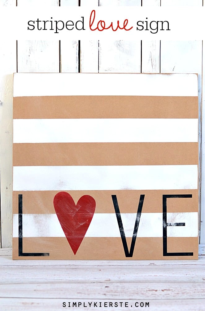 Striped love sign