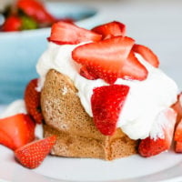 Lemon Poundcake with Strawberries & Lemon Cream