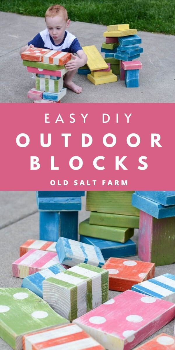 Cheap & easy DIY outdoor wooden blocks 