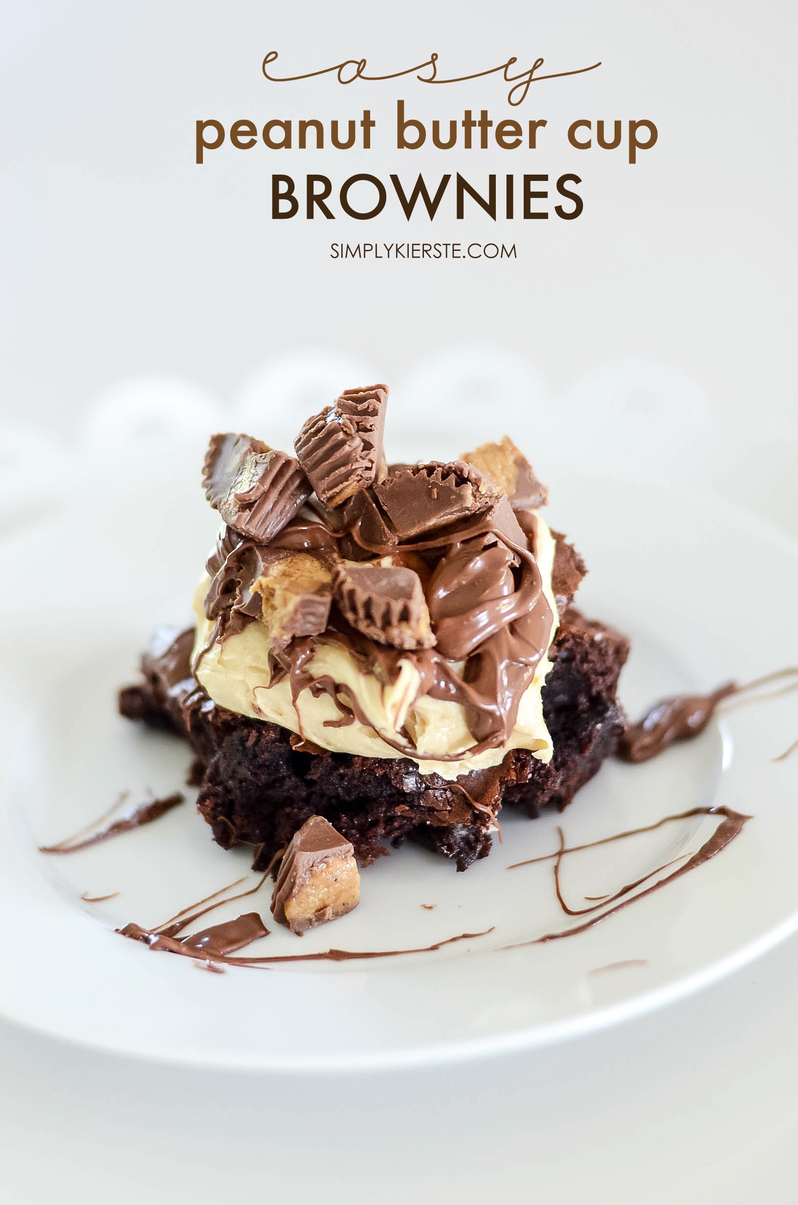 Easy peanut butter cup brownies