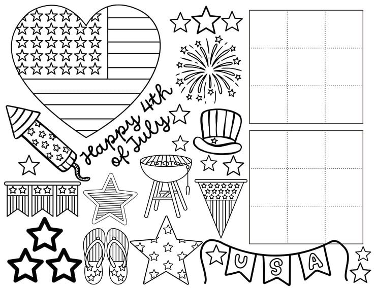 4th of July Coloring Pages