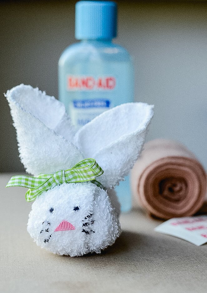 How to Make a Washcloth Boo-boo Bunny
