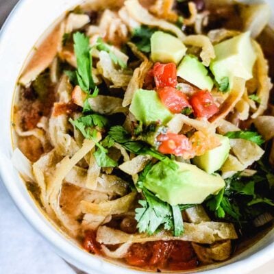 Easy Crockpot Chicken Tortilla Soup