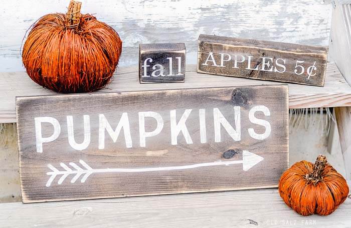 DIY Pumpkin Fall Signs