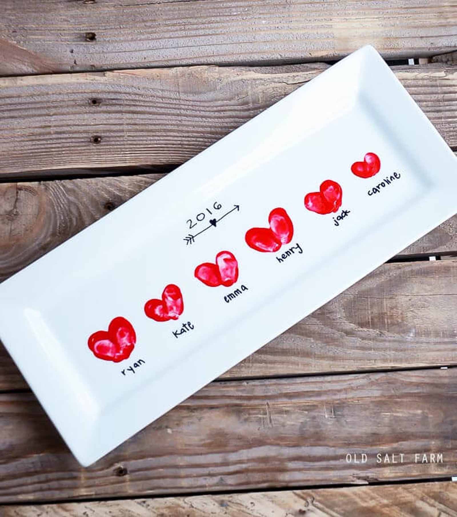 Thumbprint Heart Plate