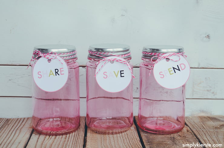 save spend share savings jar for kids | oldsaltfarm.com