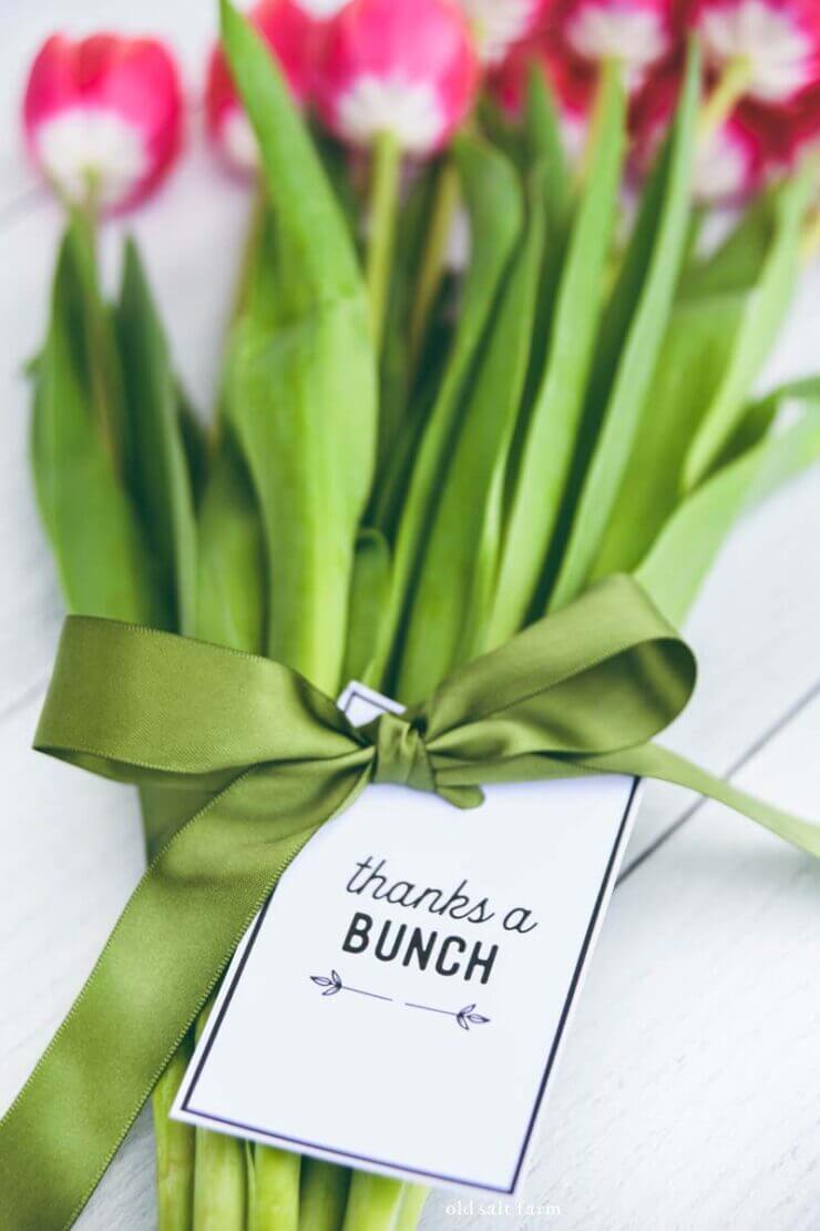 Thanks a Bunch Flower Gift Idea