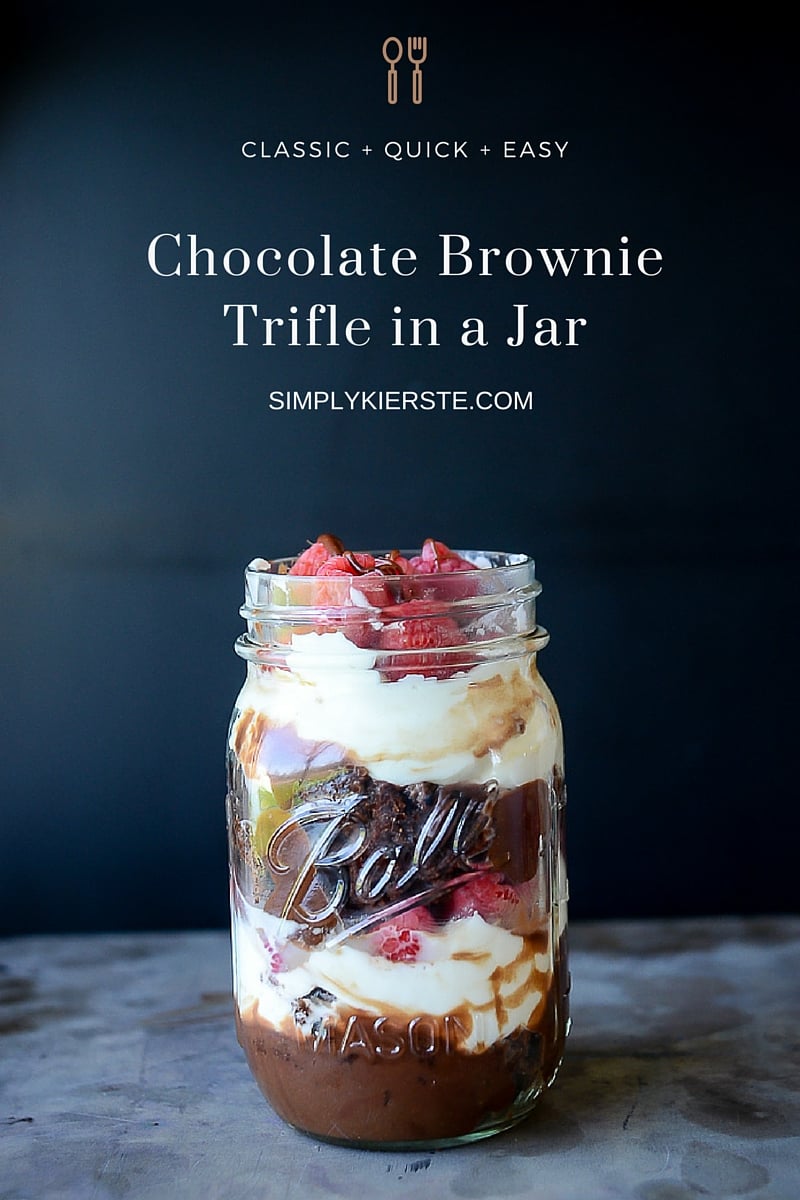 Double Chocolate Brownie Trifle in a Jar