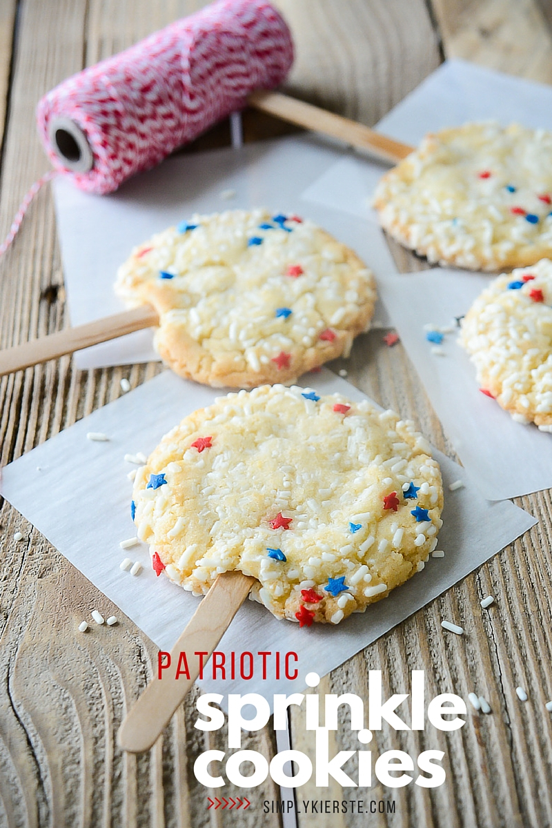 Patriotic Sprinkle Cookies | oldsaltfarm.com