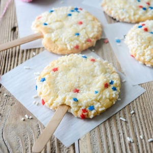 Patriotic Sprinkle Cookies | 4th of July | oldsaltfarm.com
