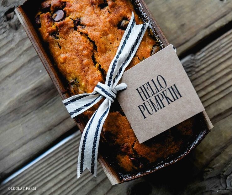 Hello Pumpkin Tag Chocolate Chip Pumpkin Bread