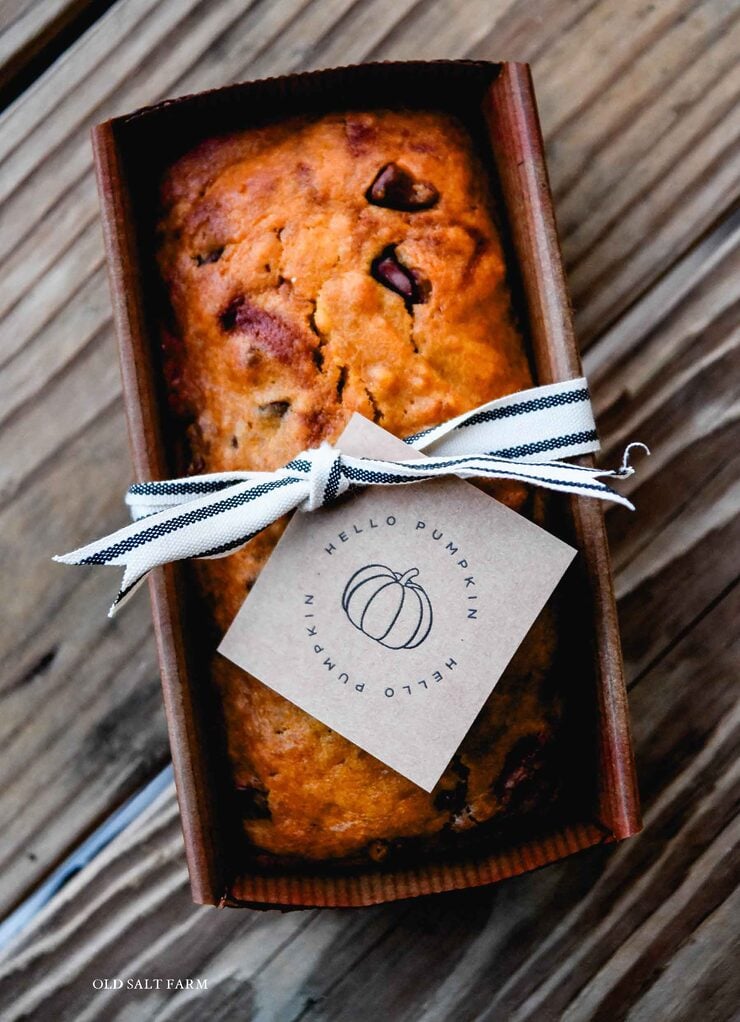 Hello Pumpkin Tag Chocolate Chip Pumpkin Bread