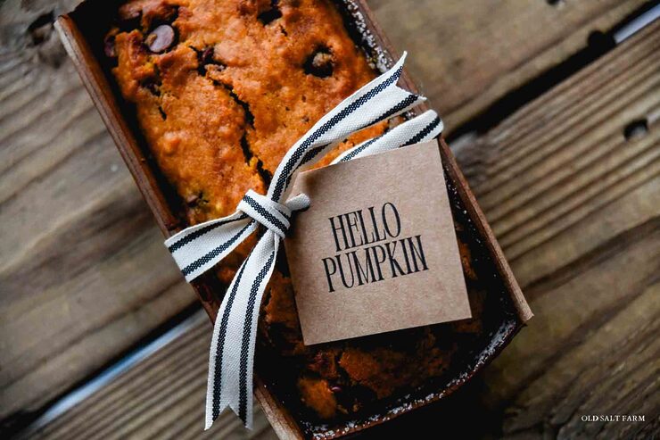 Hello Pumpkin Tag Chocolate Chip Pumpkin Bread