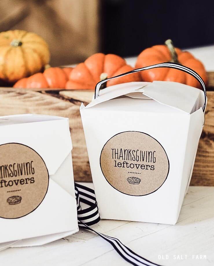Thanksgiving Leftovers Printable Label