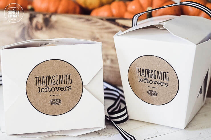 Thanksgiving Leftovers Printable Tag