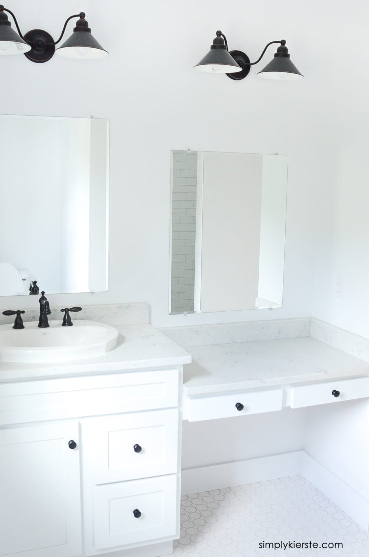 DIY Framed Mirrors Bathroom| simply kierste.com