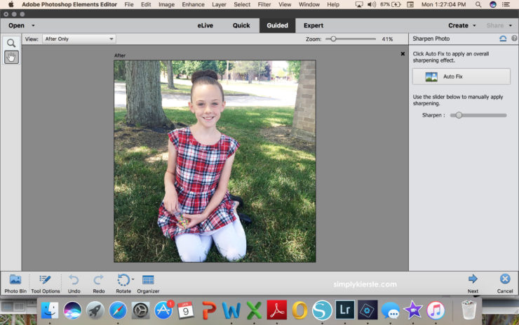 Editing a picture in Photoshop Elements | simply kierste.com