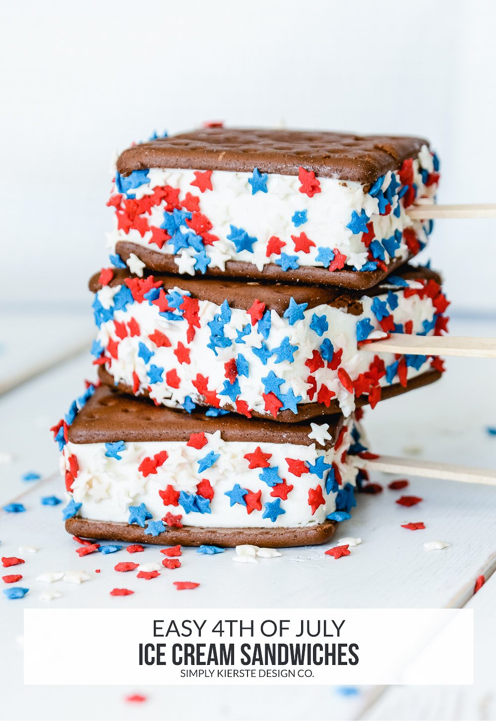 Easy 4th of July Treats: Sprinkle Ice Cream Sandwiches