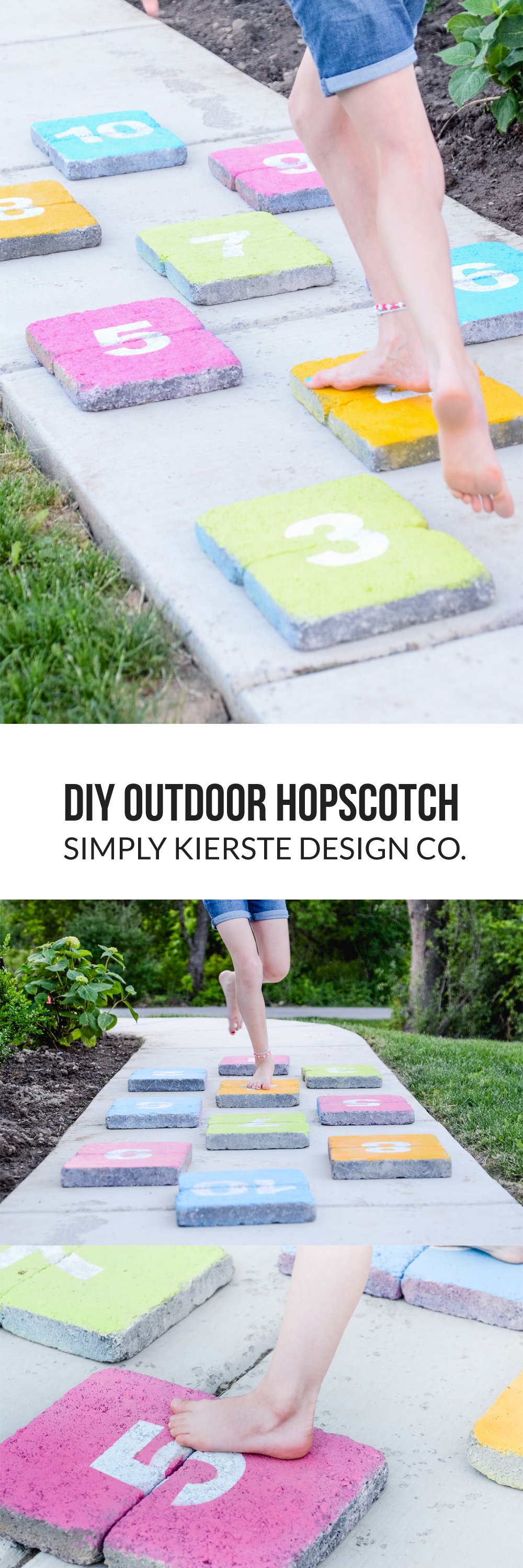 DIY Outdoor Hopscotch | simply kierste.com