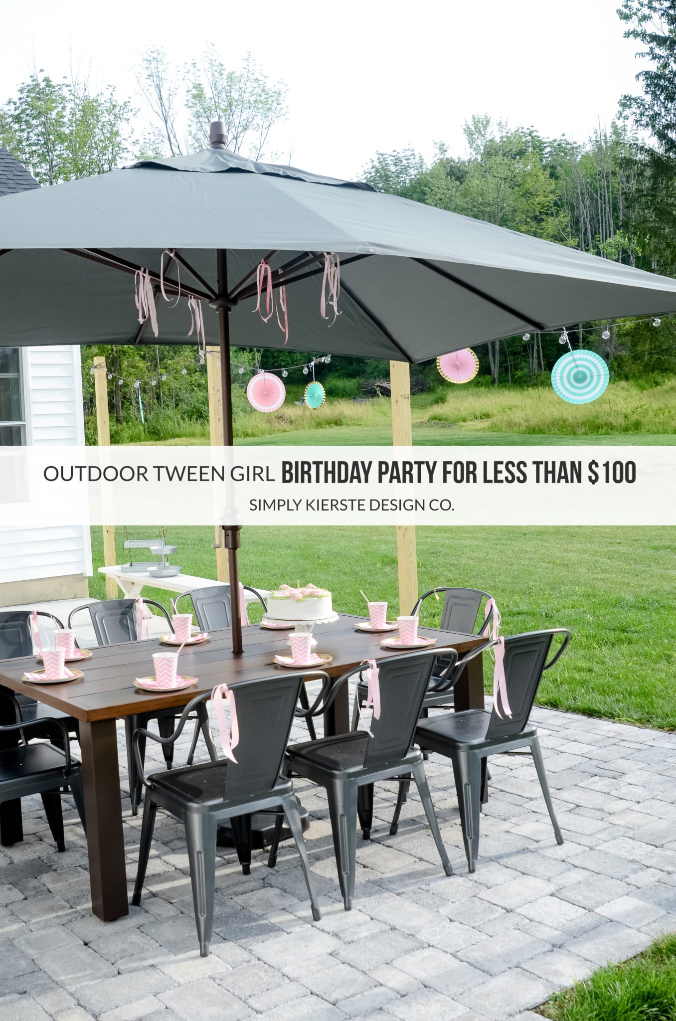 Outdoor Tween Girl Party for under $100 | oldsaltfarm.com