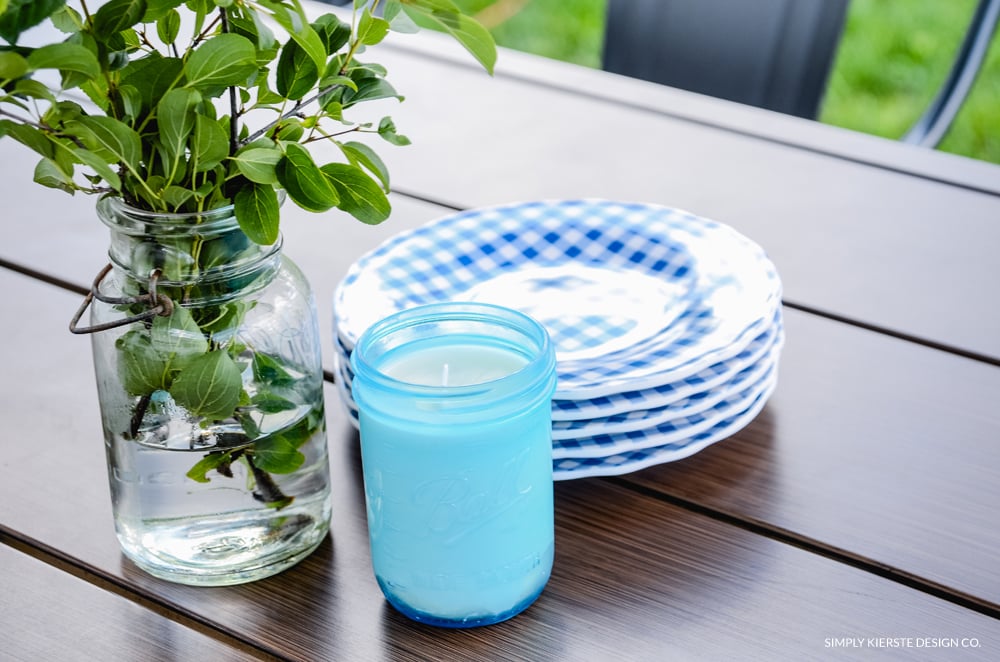 How to Make Farmhouse Style Mason Jar Citronella Candles | oldsaltfarm.com