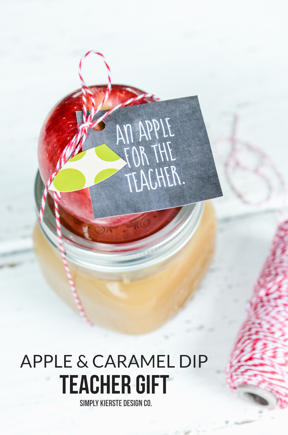 Apple Caramel Dip Teacher Gift | oldsaltfarm.com