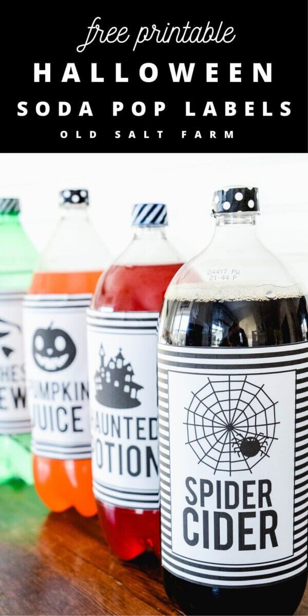 Halloween Soda Pop Labels Printables