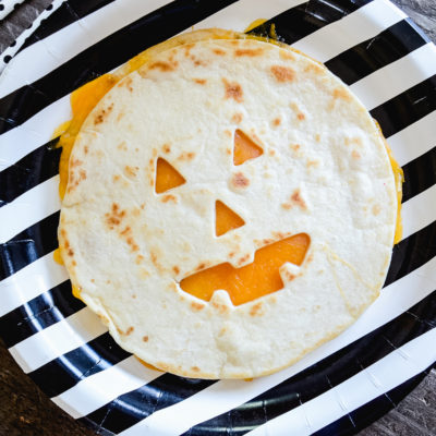 Jack-o-Lantern Quesadillas