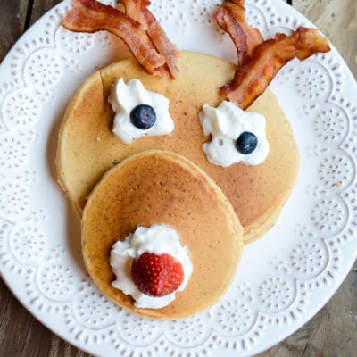 Rudolph Pancakes | Christmas Breakfast | oldsaltfarm.com