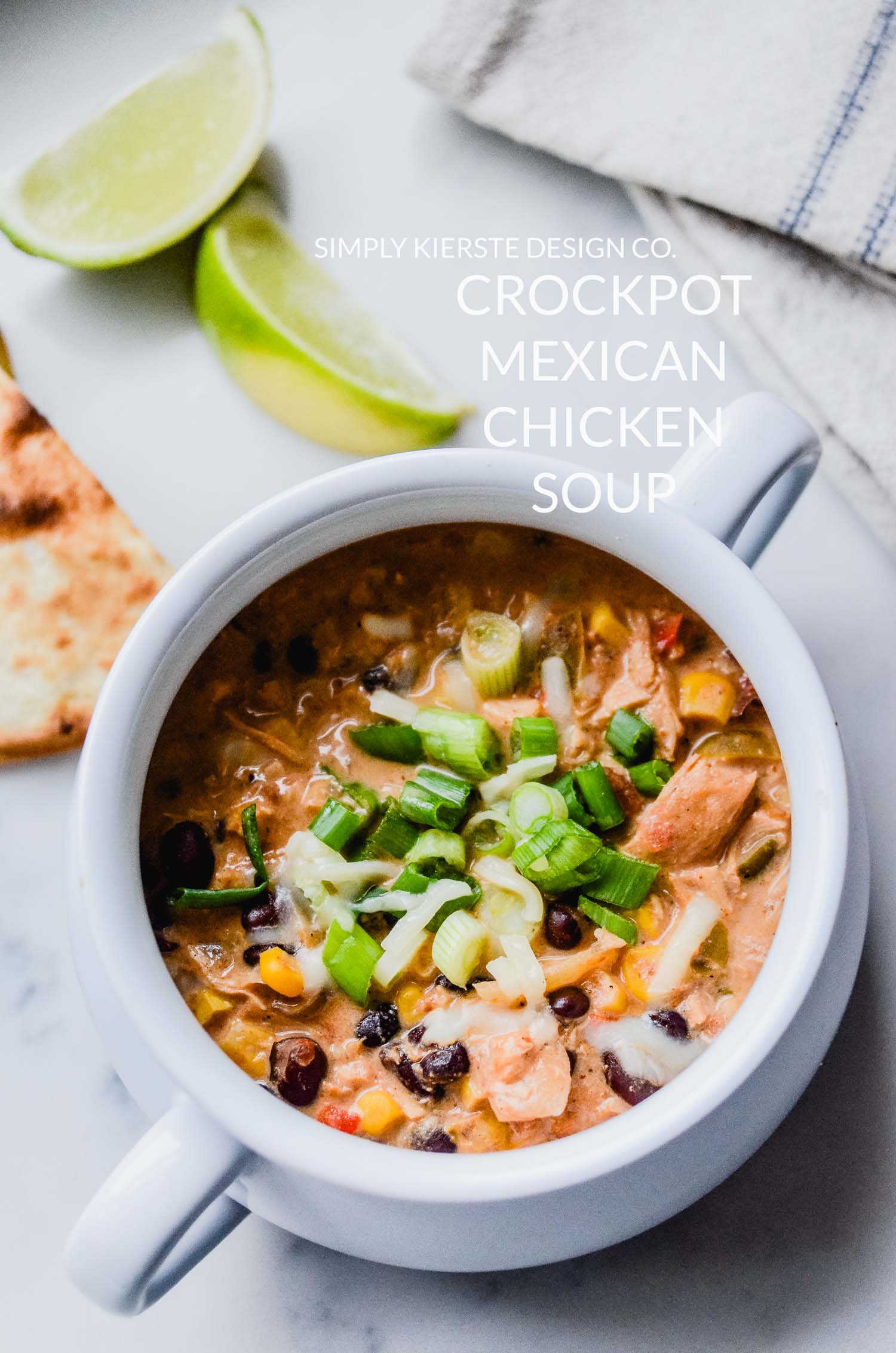 Crockpot Mexican Chicken Soup | oldsaltfarm.com #soup #crockpotsoup #crockpotrecipes #slowcookerrecipes