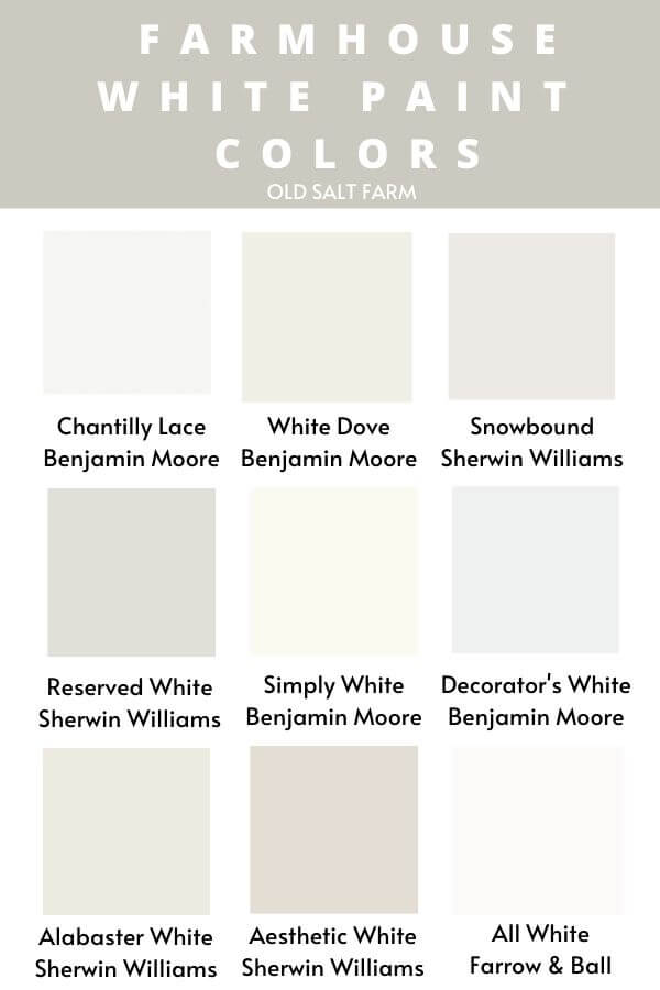 Best Farmhouse White Paint Colors