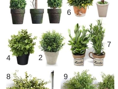 Farmhouse Faux Potted Plants and Greenery