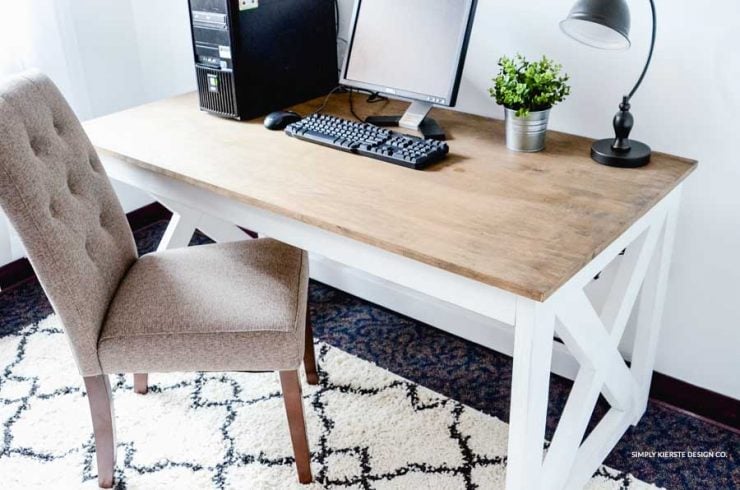 Farmhouse Style Office Makeover on a Budget