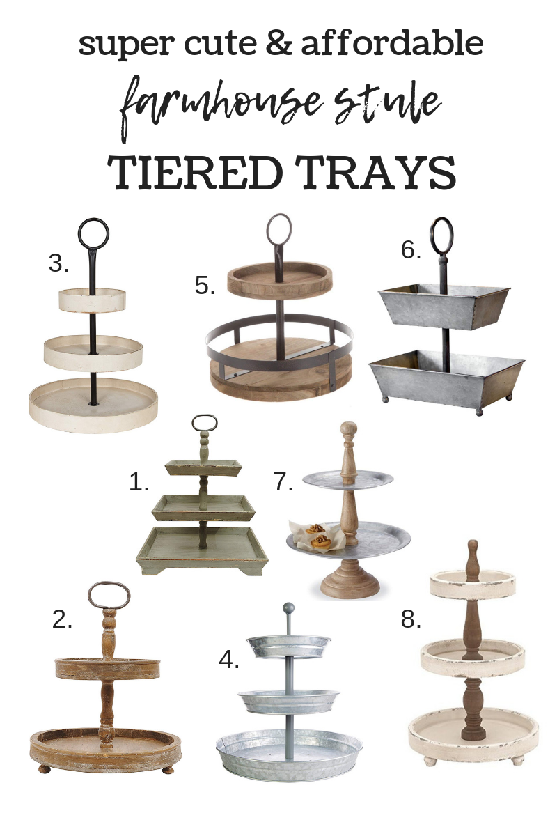 Farmhouse Style Tiered Trays